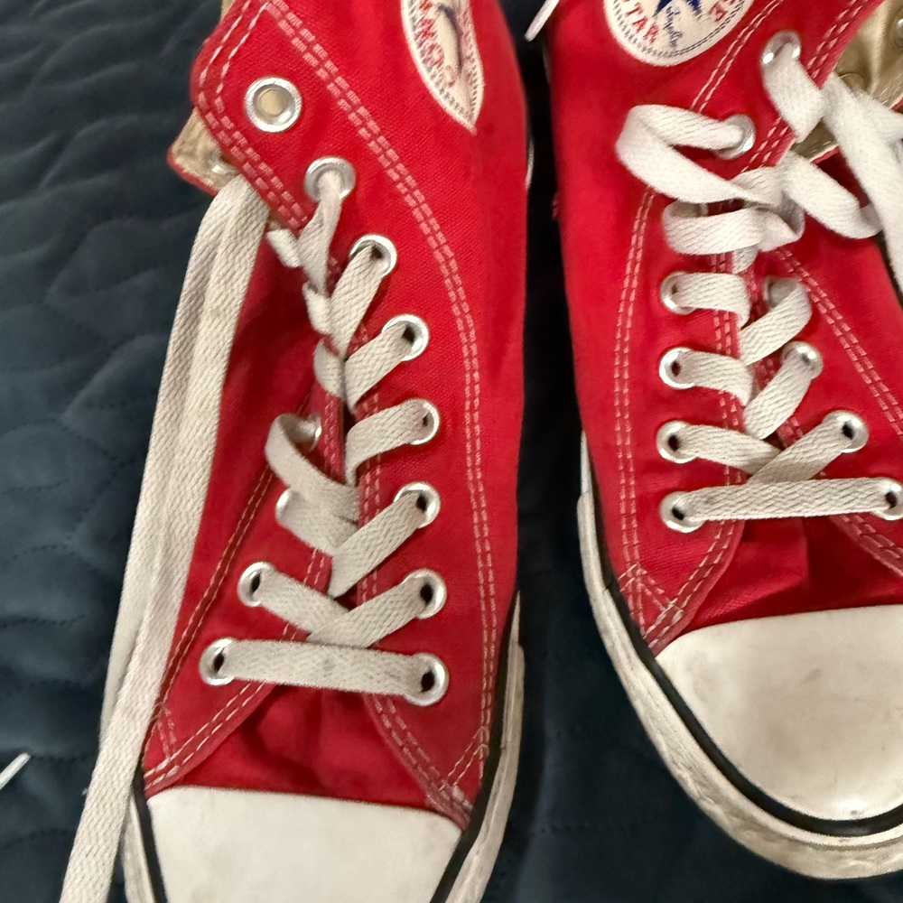 Converse Red High-Top Sneakers